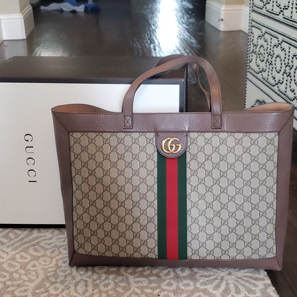 AUTHENTIC** GUCCI Ophidia Soft GG Supreme Tote